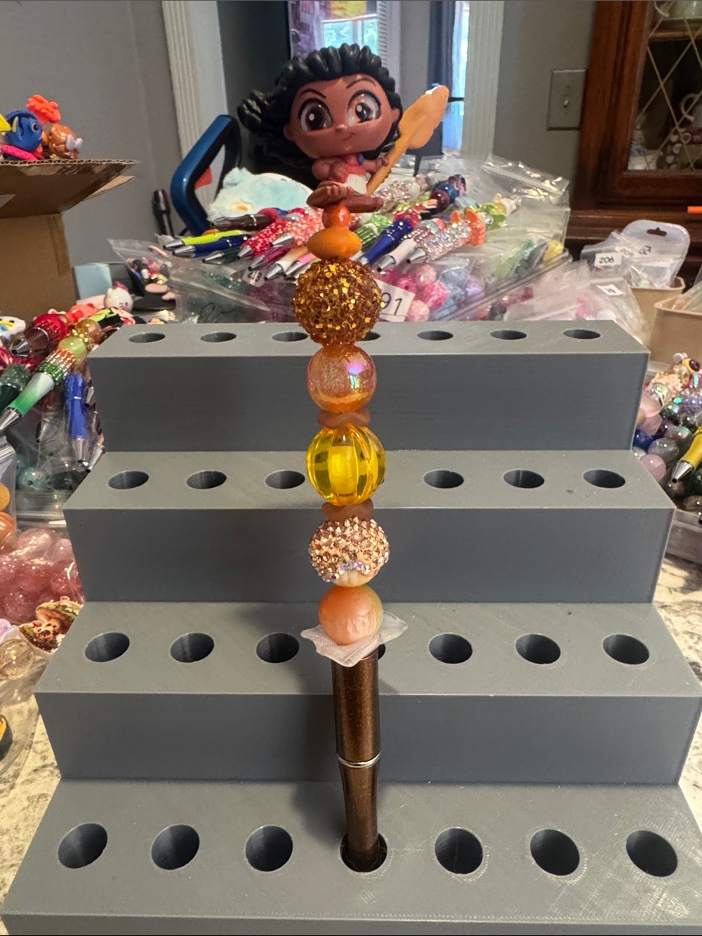 NWOT Disney Doorables Moana Beaded Pen Handmade by Me